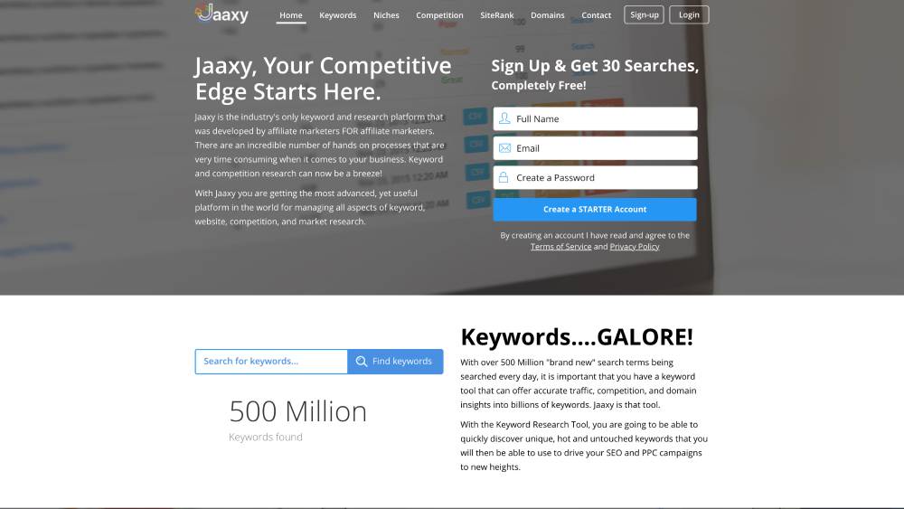 Jaaxy Keyword Research tool